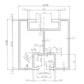 Hliníkový profil 195 cm 40x40 mm pro kladívkové šrouby PV-01-15 (3)