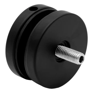 Bodový držák skla 8-17,52 mm fi 50/8/M8x45 AISI 304 plochý systém černý