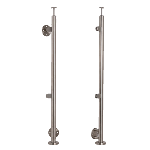 Koncový sloupek levý ø 42,4x1230mm AISI304 boční kotvení satén
