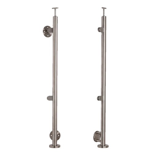 Koncový sloupek levý fi 42,4x1230mm AISI304 boční uchycení satén 000-525 (1)