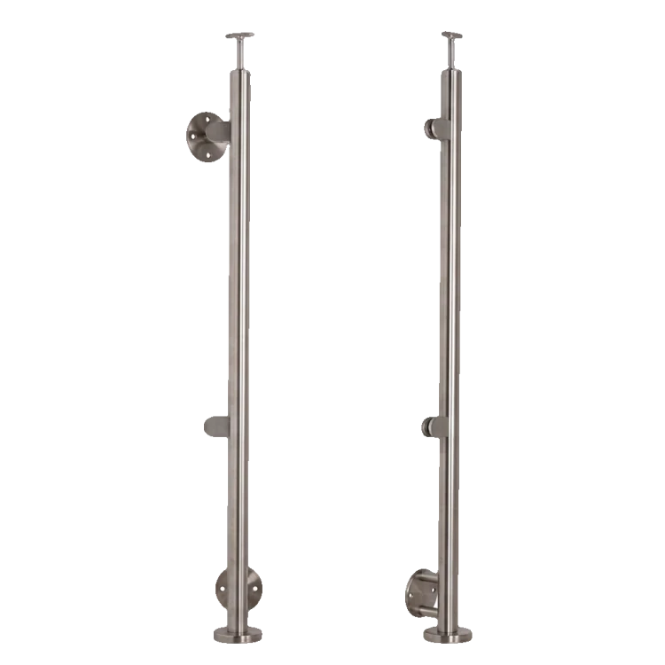 Koncový sloupek levý fi 42,4x1230mm AISI304 boční uchycení satén 000-525 (1)