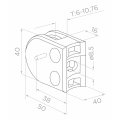 Koncový sloupek levý fi 42,4x1230mm AISI304 boční uchycení satén 000-525 (3)