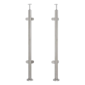 Rohový zábradlový sloupek pro sklo fi 42,4x1060/1102,4mm 4 držáky broušený 000-559 (1)