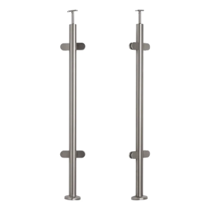 Balustrádový sloupek střední fi 42,4x1060/1102,4 mm/ 4 držáky pro sklo