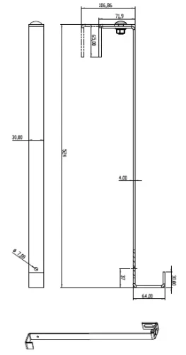 Střešní Hák S520 Nastavitelný pro šikmé střechy PV-08-23 (1)