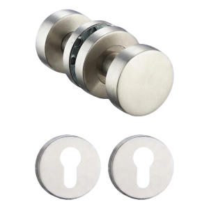 PSG sada pohyblivých dveřních klik z nerezové oceli s kulatými štítky PZ