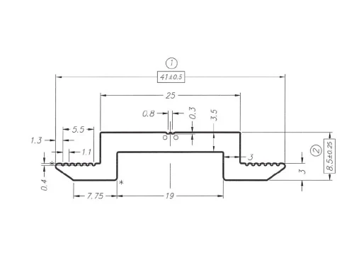 Středová svorka H8 Hliník 6060 otvor M8 PV-04-03 (2)