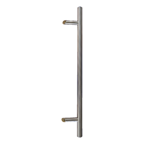 Madlo dveřní jednostranné kulaté 32×800 mm – nerezová ocel AISI 304, satén, uchycení 45° 000-723 (1)
