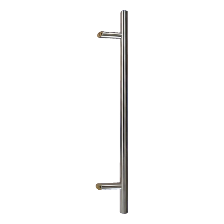 Madlo dveřní jednostranné kulaté 32×800 mm – nerezová ocel AISI 304, satén, uchycení 45° 000-723 (1)