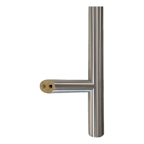 Madlo dveřní jednostranné kulaté 32×800 mm – nerezová ocel AISI 304, satén, uchycení 45° 000-723 (2)