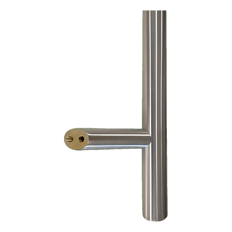 Madlo dveřní jednostranné kulaté 32×800 mm – nerezová ocel AISI 304, satén, uchycení 45° 000-723 (2)