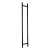 PINOX oboustranná dveřní klika kulatá černá fi 32 x 1400 mm AISI 304 000-747 (1)