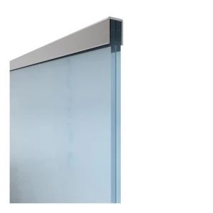 Kozza – hliníkový obdélníkový úchyt na sklo 12–13,52 mm, matná anoda, 5 m