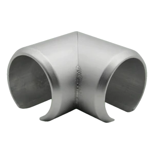 Kozza – koleno 90° pro madlo zábradlí kruhové hliníkové fi 40 mm, matná eloxace