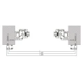 Kozza KB5000 – kompletní francouzský hliníkový balkon H1100 mm, sklo 16–17,52 mm, matná anoda 000-851 (7)