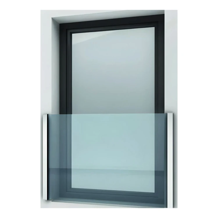 Kozza KB5000 – kompletní francouzský hliníkový balkon H1100 mm, sklo 16–17,52 mm, matná anoda 000-851 (10)