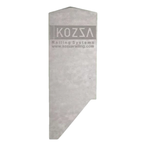 Kozza boční pravá záslepka pro profil skleněného zábradlí KE 120 – hliník, matná anoda
