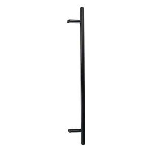 PSG jednostranná kulatá černá dveřní klika 32×1200 mm AISI 304 – montáž 45°