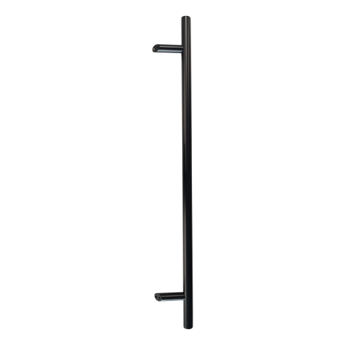 PSG jednostranná kulatá černá dveřní klika 32×1200 mm AISI 304 – montáž 45° 000-721 (1)