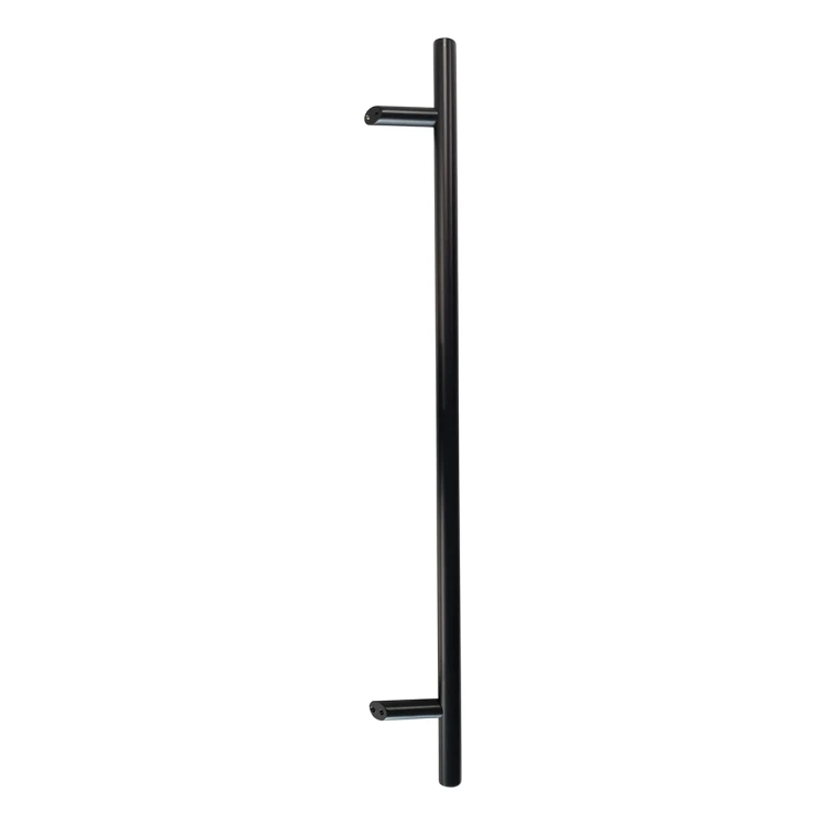 PSG jednostranná kulatá černá dveřní klika 32×1200 mm AISI 304 – montáž 45° 000-721 (1)
