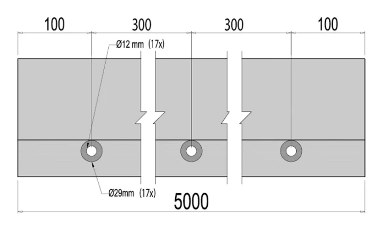 Kozza KE 120 – profil U pro celoskleněná zábradlí 5000 mm, boční upevnění 000-877 (7)