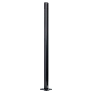 Boční sloupek zábradlí 45x45x1100mm sklo 8,72mm černý hliník plochý systém