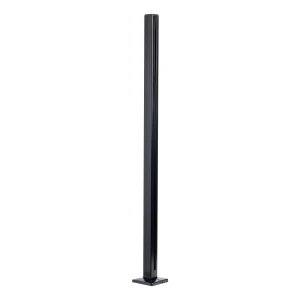 Prostřední sloupek zábradlí 45x45x1100mm sklo 8,72mm černý plochý systém hliník