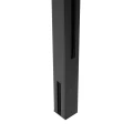 Rohový sloupek zábradlí 45x45x1283mm sklo 8,72mm tmavě šedý Kozza KR7500 000-890 (2)