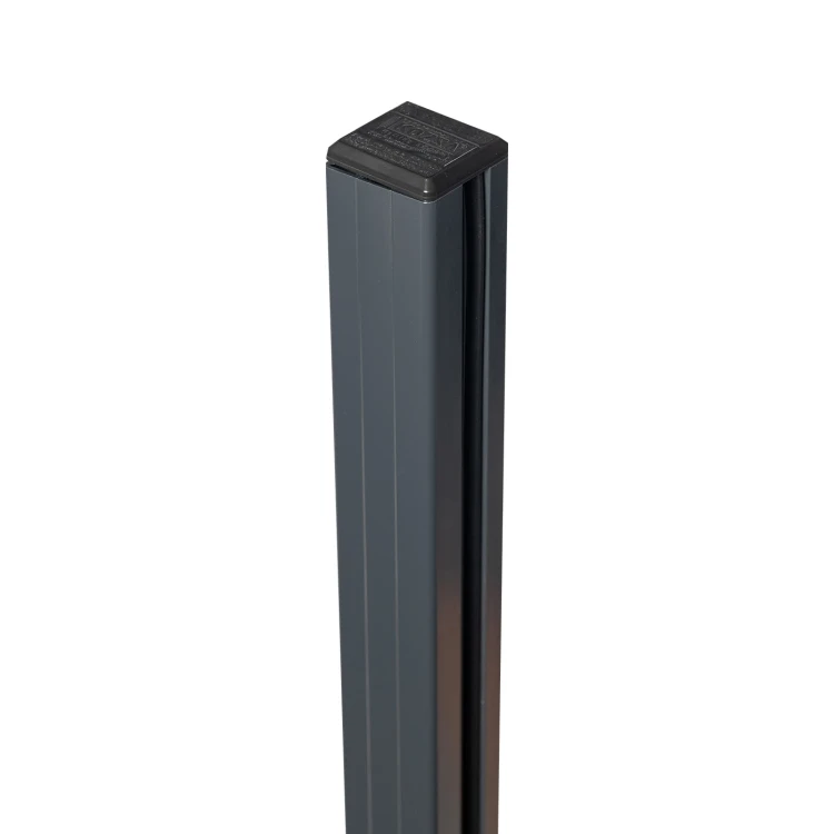 Rohový sloupek zábradlí 45x45x1283mm sklo 8,72mm tmavě šedý Kozza KR7500 000-890 (3)