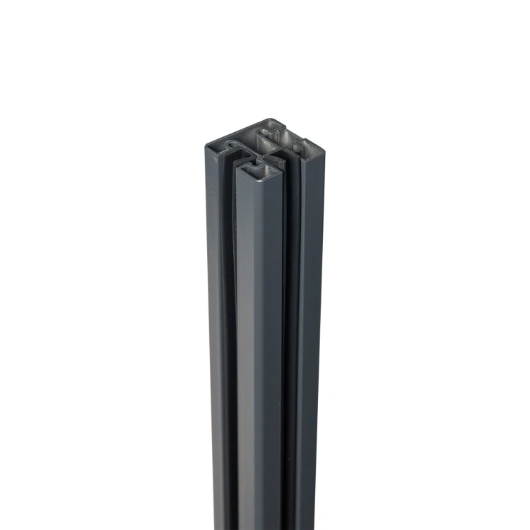 Rohový sloupek zábradlí 45x45x1283mm sklo 8,72mm tmavě šedý Kozza KR7500 000-890 (5)