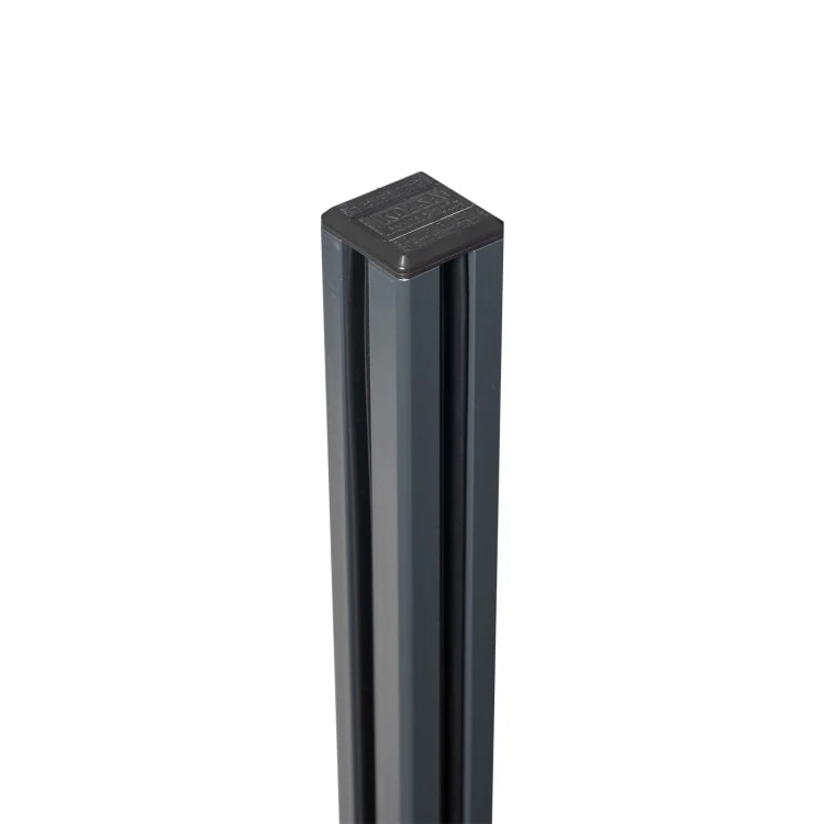 Rohový sloupek zábradlí 45x45x1283mm sklo 8,72mm tmavě šedý Kozza KR7500 000-890 (6)