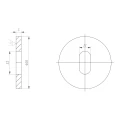 PSG podložka pro bodové úchyty průměr 50 mm / 5 mm – otvor fazole, AISI 304 satén 000-896 (2)