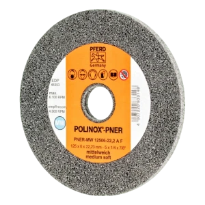 PFERD POLINOX-PNER kompaktní brusný kotouč 125 × 6 mm pro úhlovou brusku – středně měkký A F