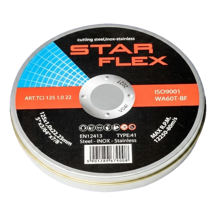 Starflex – sada řezných kotoučů na ocel a nerez 125×1,0 mm (10 ks) 000-950 (3)