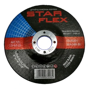 StarFlex brusný kotouč (hrubovací) T27 125×6,0 mm ocel a INOX