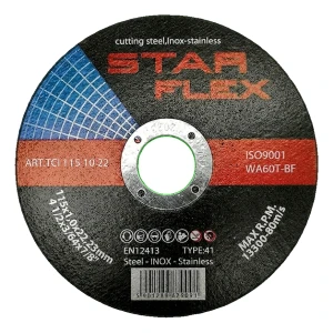 Starflex řezný kotouč pro ocel a INOX 115×1,0 mm WA60T-BF typ 41