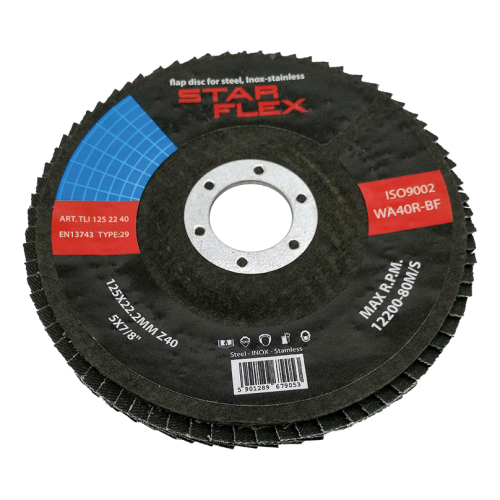 Star Flex – lamelový kotouč zirkonový T29 125 mm zrnitost 40 pro nerezovou ocel 000-975 (1)