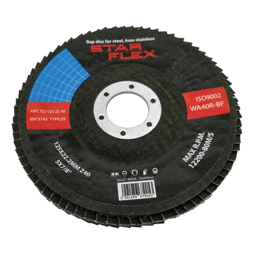 Star Flex – lamelový kotouč zirkonový T29 125 mm zrnitost 40 pro nerezovou ocel 000-975 (1)