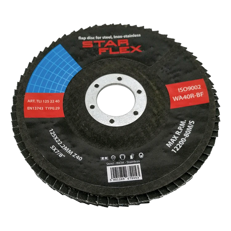 Star Flex – lamelový kotouč zirkonový T29 125 mm zrnitost 40 pro nerezovou ocel 000-975 (1)