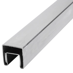 PSG Madlo na sklo 40x40 mm AISI 304 satén – 2500 mm