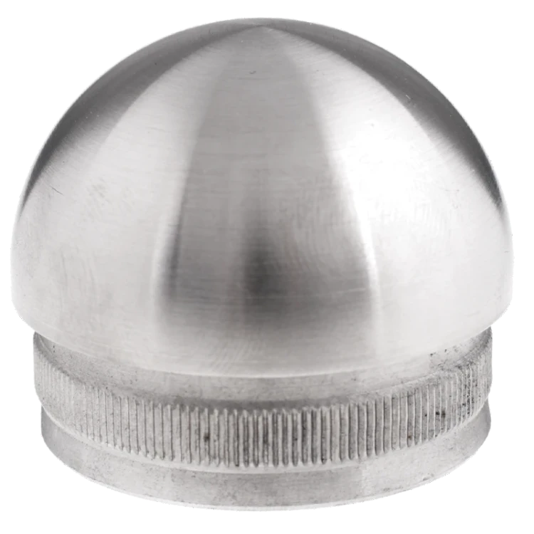 Kozza elipsoidní zátka zarážecí do poręče 42,4 mm – ocel AISI 304 satén 001-095 (1)
