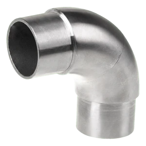 Koleno zábradlí mírné 90° lepené – nerezová ocel AISI 304, trubka 42,4 mm, lesk