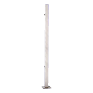 PINOX koncový sloupek zábradlí 40x40 mm nerezová ocel AISI 304 satén – montáž do podlahy
