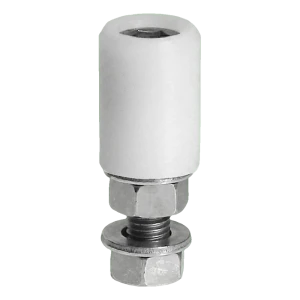 PSG vodicí kladka brány FI 43 mm bílá se šroubovým držákem M16