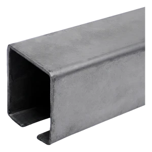 PSG voznice kolejnice U-profil ocelový pro posuvné brány 80×80 mm – 7000 mm